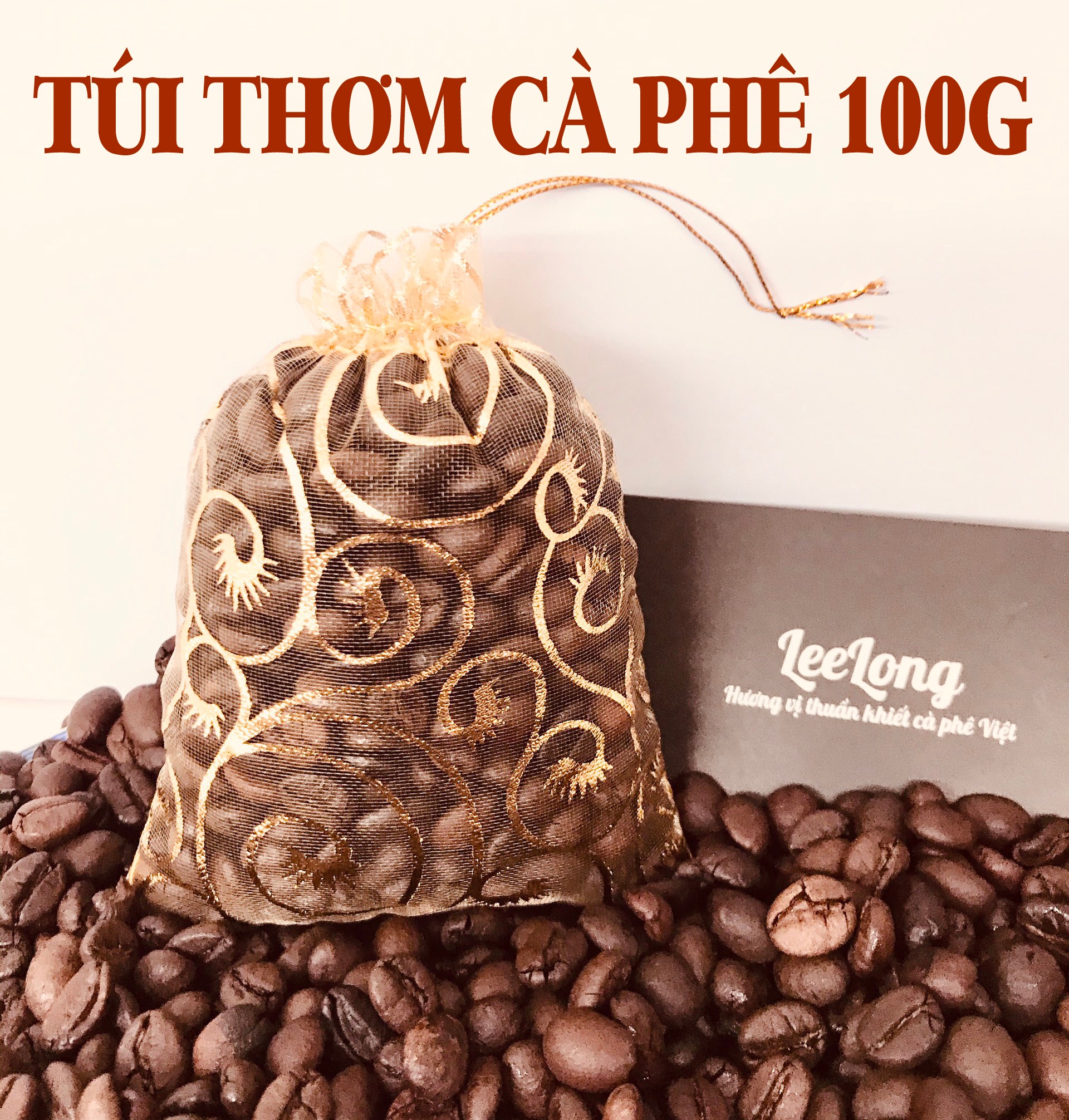 TÚI THƠM CÀ PHÊ HẠT RANG 100G