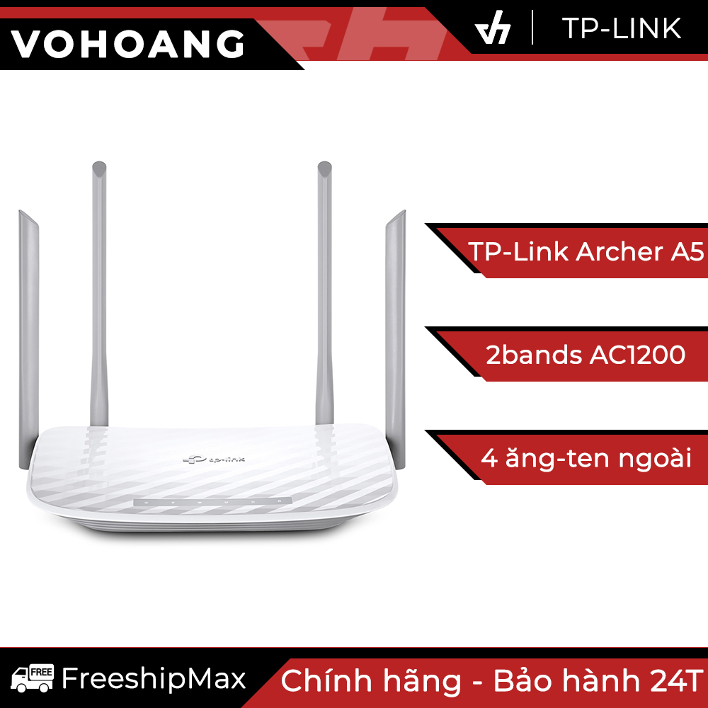 Router wi-fi băng tần kép tp-link archer a5 ac1200