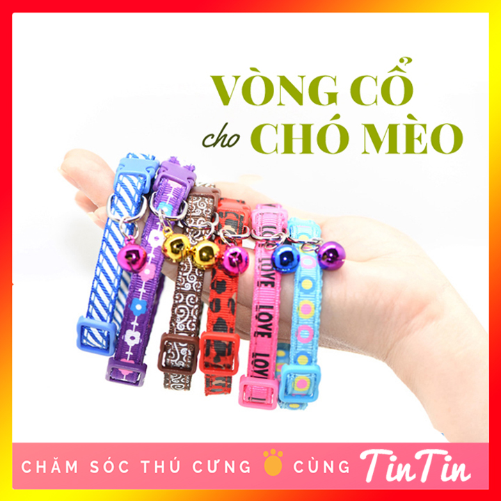 Vòng Cổ Gắn Chuông Xinh Xắn Cho Chó Mèo Giá Rẻ