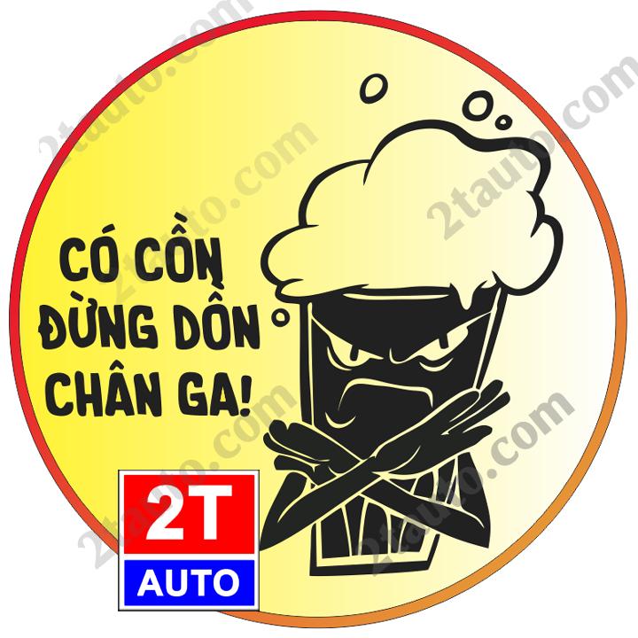 LOGO CÓ CỒN ĐỪNG DỒN CHÂN GA