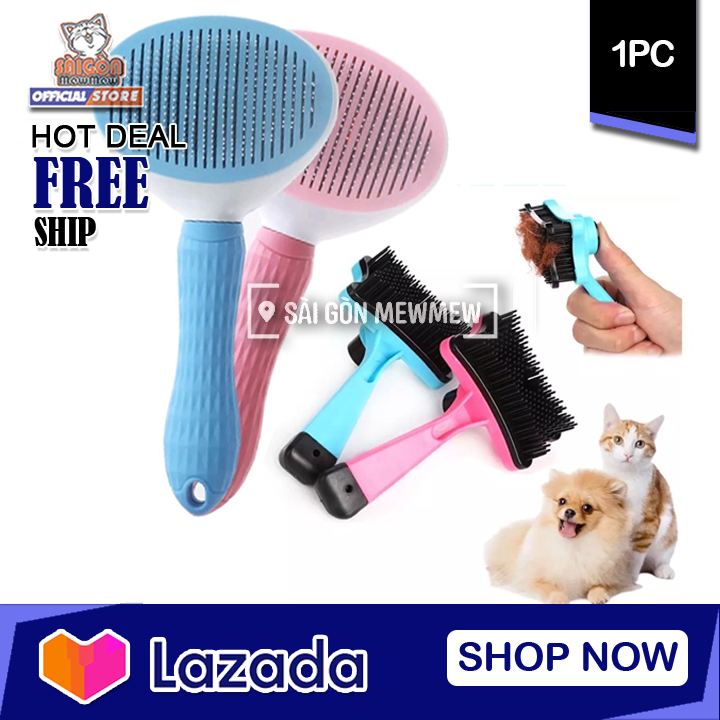 Lược chải lông cho thú cưng có nút bấm