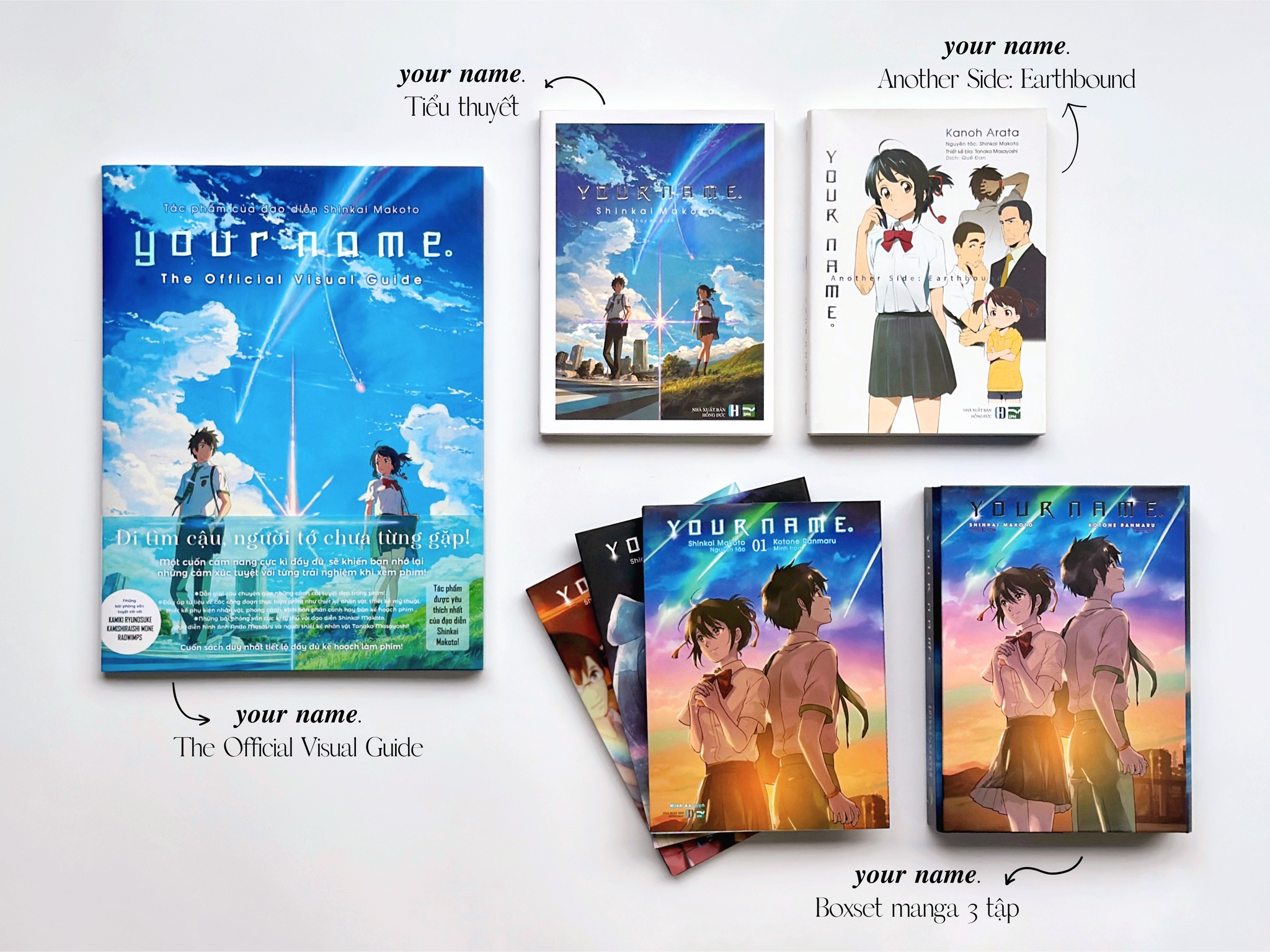 Your Name. - The Official Visual Guide + Boxset Manga 3 tập + Tiểu thuyết