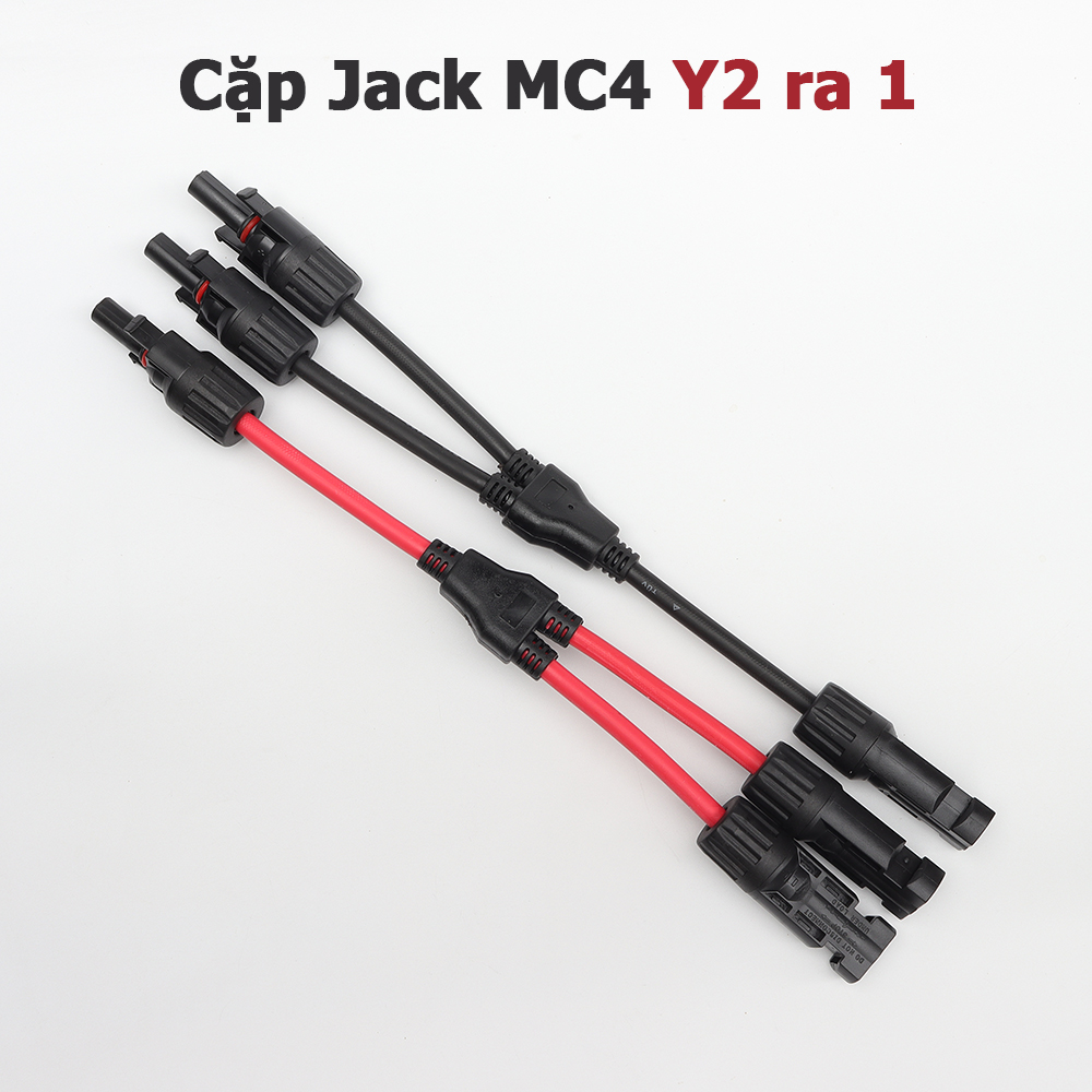 Cặp Jack kết nối phân nhánh chữ Y MC4 2 đầu ra 1 M/M/F và F/F/M cút nối chuyên dụng cho cáp pin năng lượng mặt trời