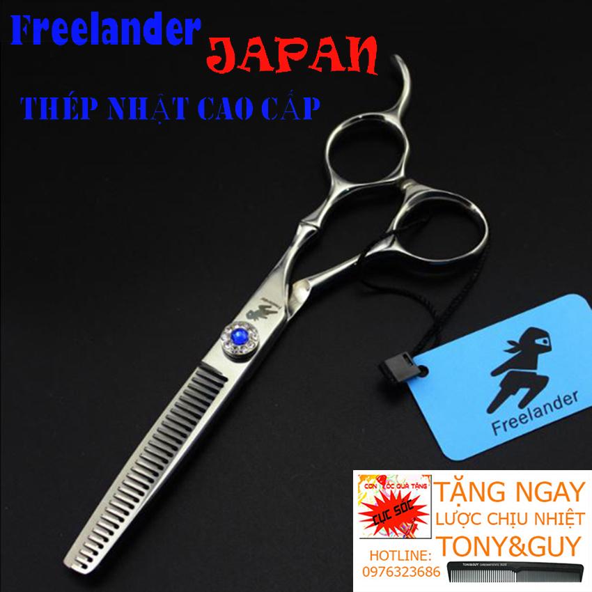 Kéo tỉa tóc Freelander FR05 Thép Nhật cao cấp chống gỉ, độ dài 6inch, Tặng ngay 1 bao kéo KASHO 1 Lược Tony&Guy cao cấp