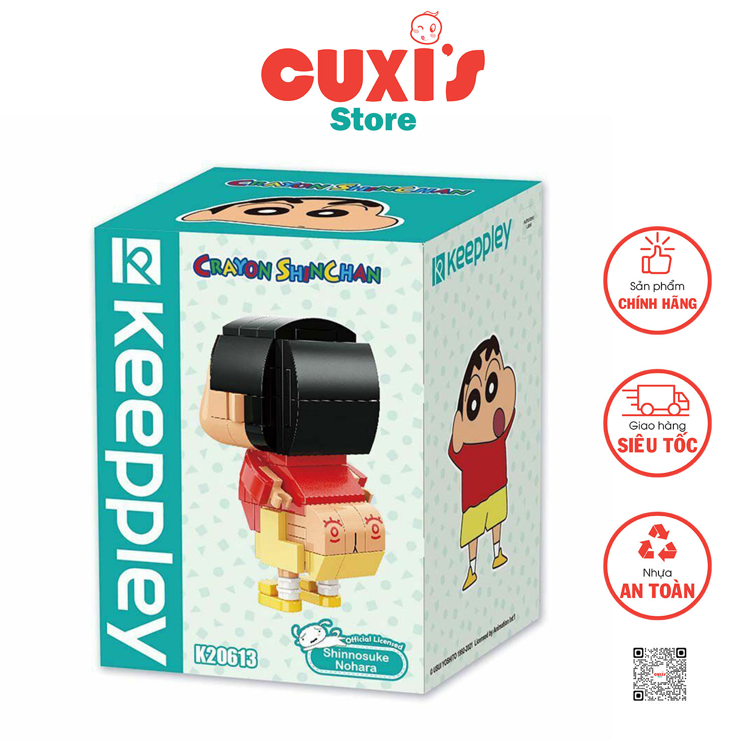 Đồ chơi lắp ráp lego Keeppley Shinchan - Keeppley K20613 - Funny Shinchan - Crayon QMan
