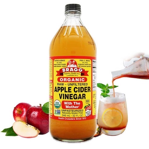 Giấm táo hữu cơ Bragg chai 473ml