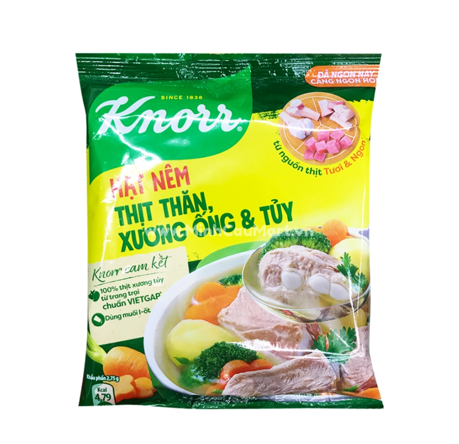 Hạt nêm Knorr từ Thịt thăn, xương ống và Tuỷ loại 170g 400g 900g