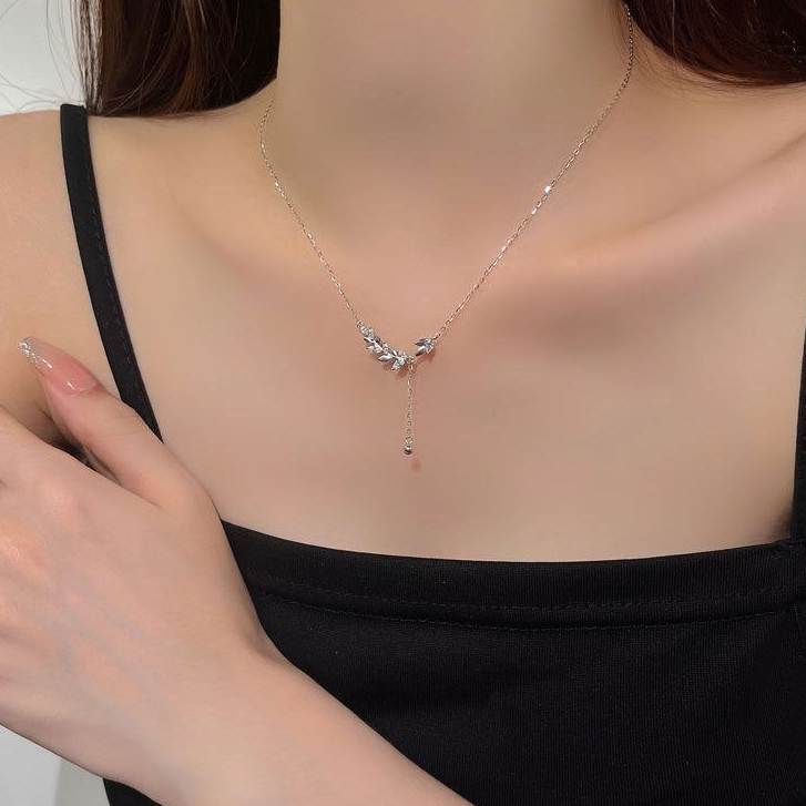 Dây chuyền lúa mì hạt rơi nữ tính sang trọng dễ thương Tatitava