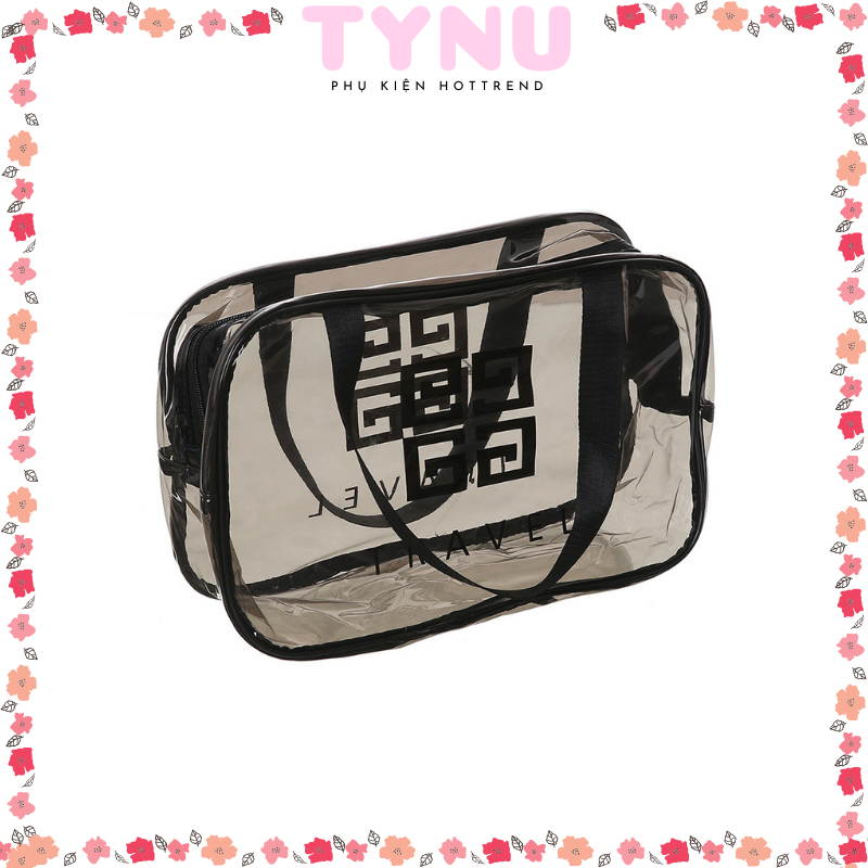 Túi đựng đồ trang điểm mini trong suốt tiện dụng, Túi đựng mỹ phẩm trong suốt chống nước