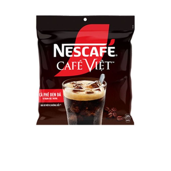 Bịch 35 gói cà phê đen đá nescafé café việt 560g