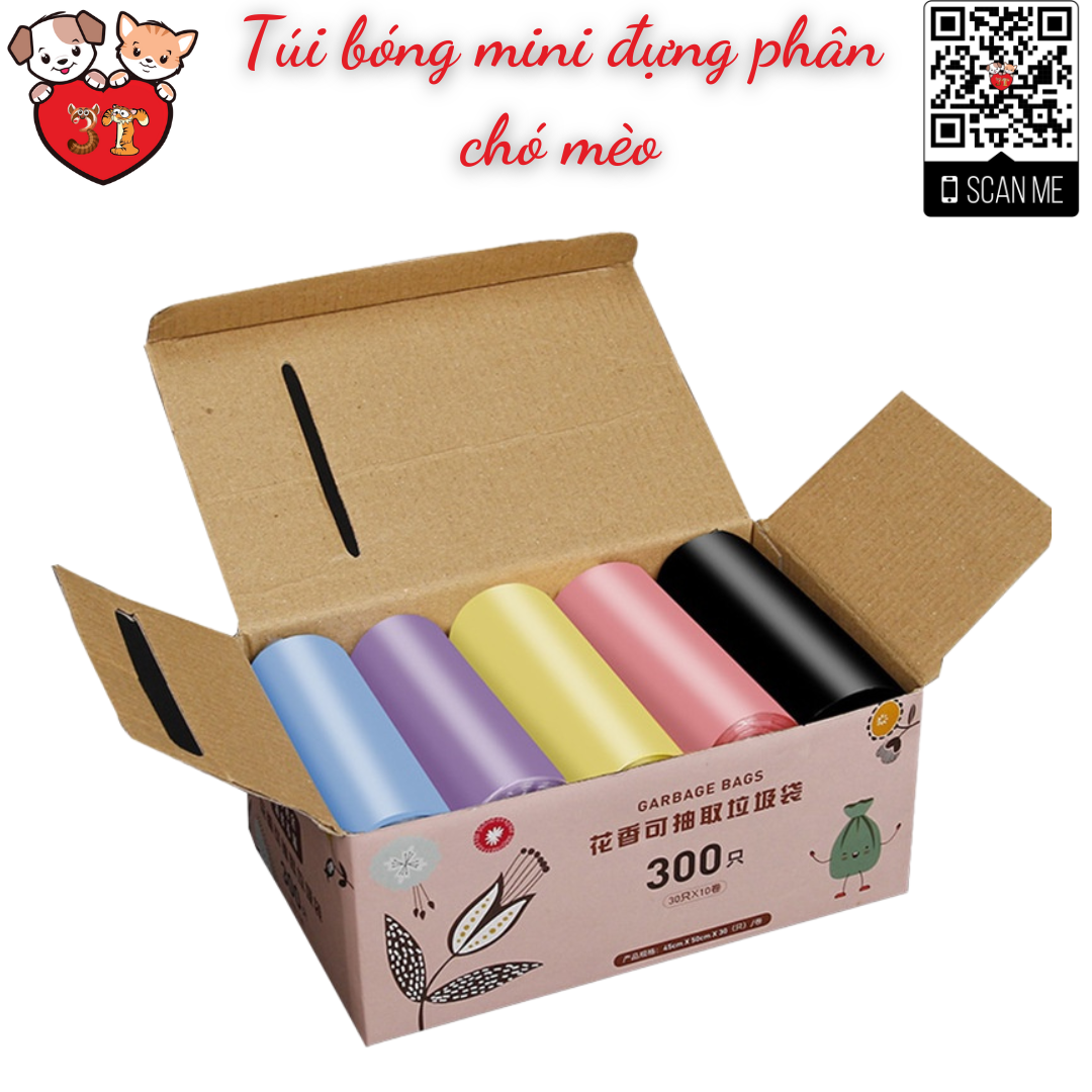 Túi rác dọn phân cho chó mèo - túi nilon dọn vệ sinh thú cưng