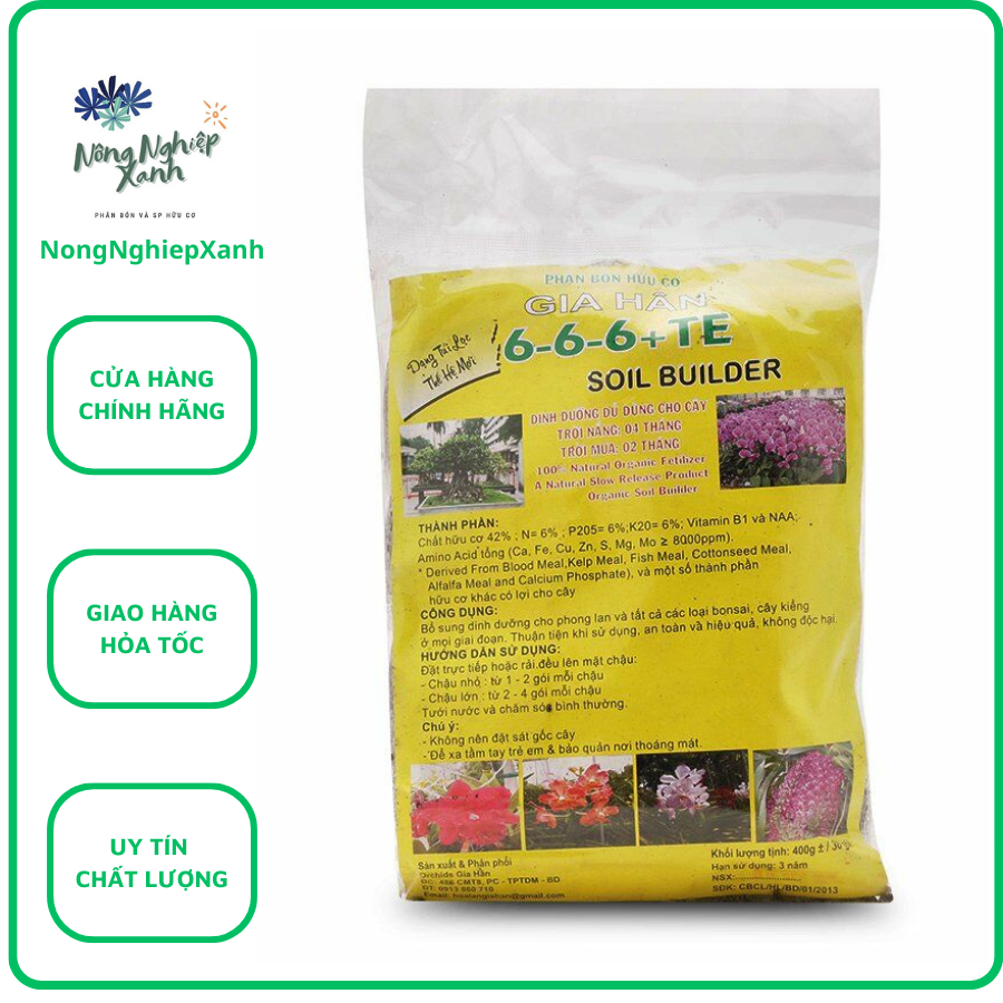 Jiuyumei 6-6 + te soil builder (yellow) pack of 400gr (36 packets) for orchid to adult mini orchid bonsai
