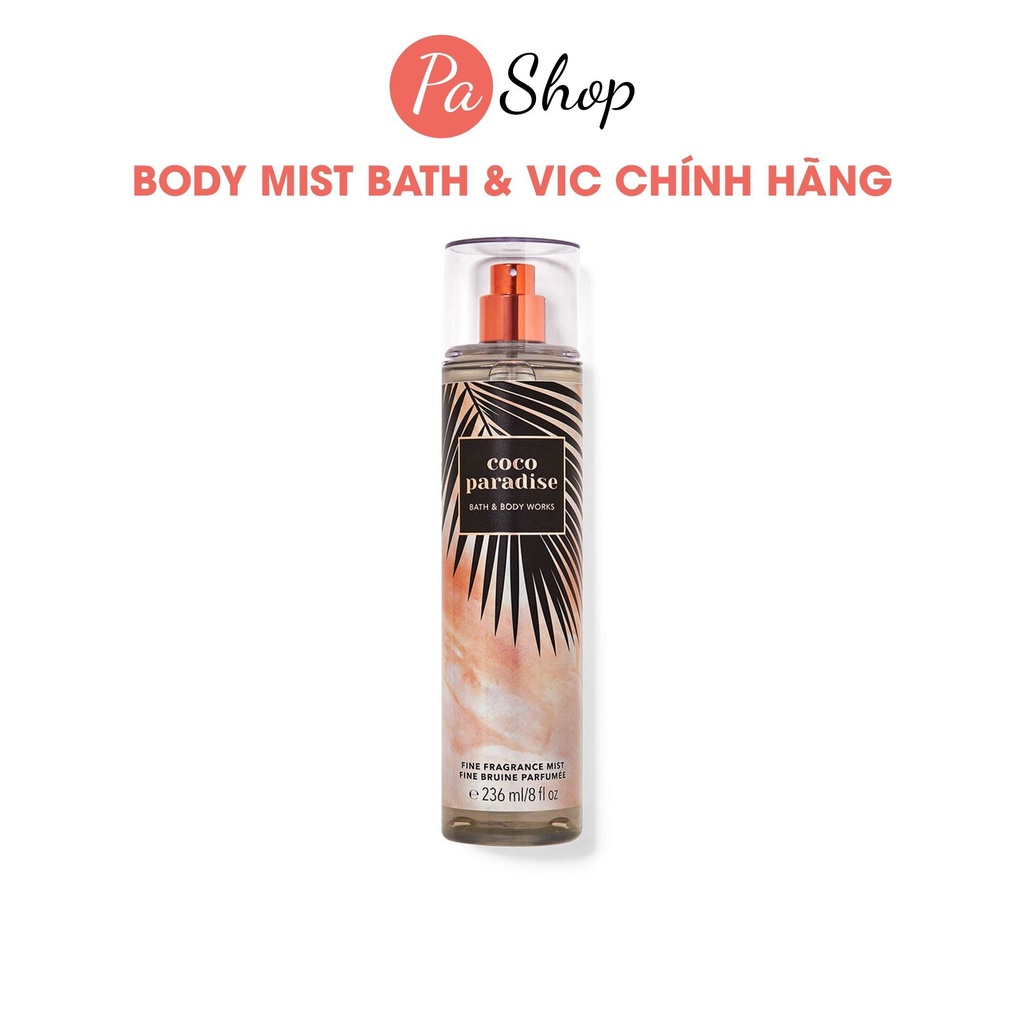 Body mist Coco Paradise xịt thơm toàn thân