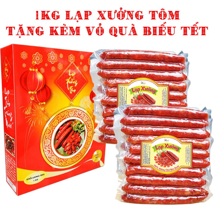 1KG LẠP XƯỞNG TÔM ĐẶC SẢN SÓC TRĂNG ĐẢM BẢO ATTP (TẶNG KÈM HỘP BIẾU TẾT)