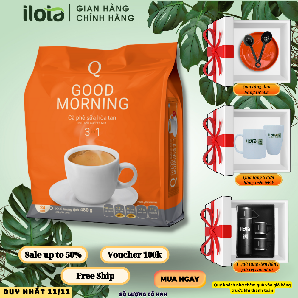 Cà Phê Sữa Uống Liền Hoà Tan Goodmorning Trần Quang