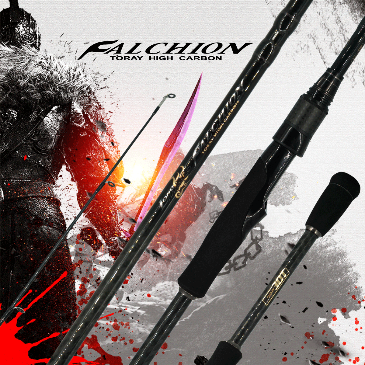 Cần câu lure máy đứng - falchion