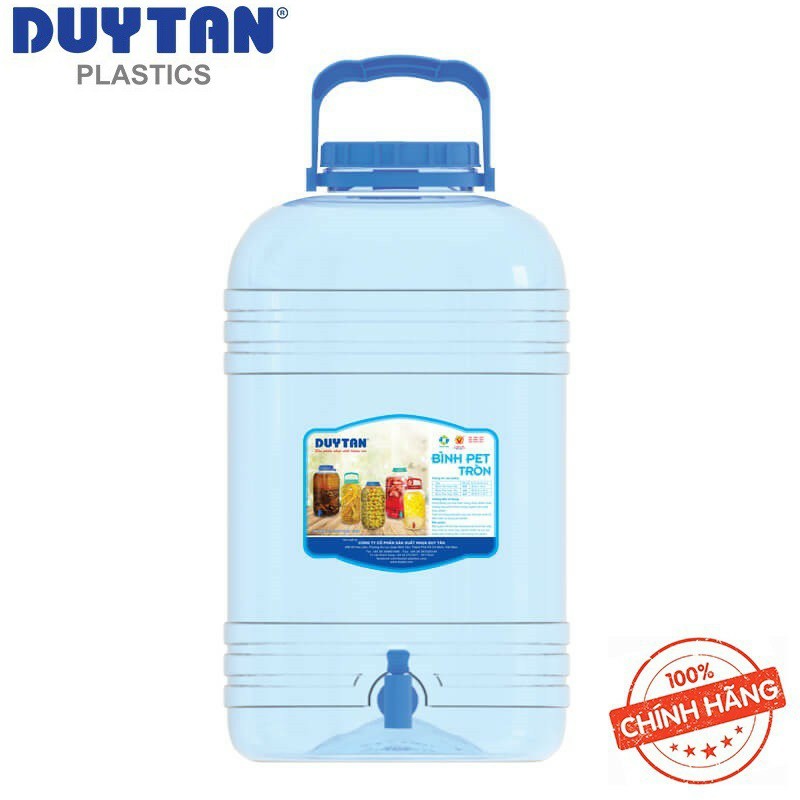 Bình pet đựng nước tròn có vòi 20 lít duy tân no.627