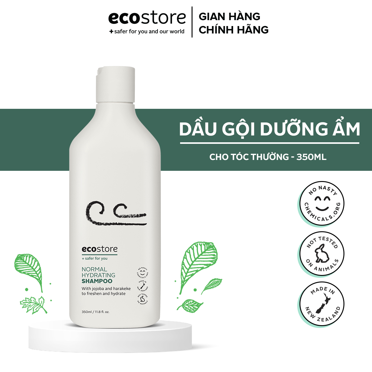 Dầu gội cho tóc thường gốc thực vật Ecostore 350ml