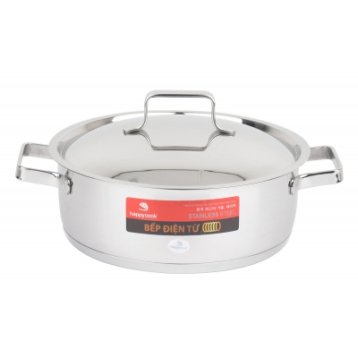 Nồi Inox 3 Đáy Bếp Từ 20cm Happy Cook Milan N20-MLP