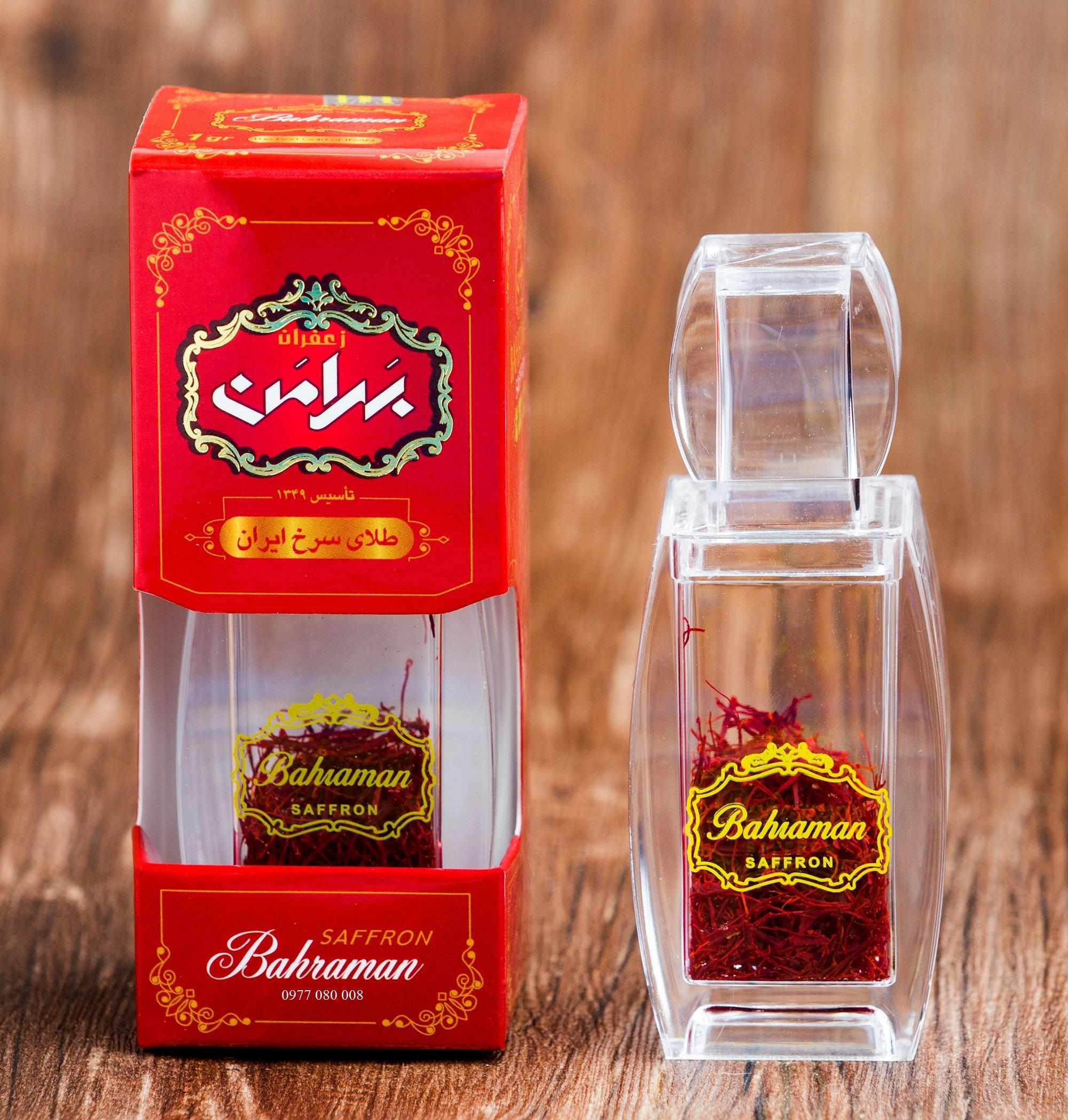 1Gr Nhụy Hoa Nghệ Tây Iran hiệu Saffron Bahraman