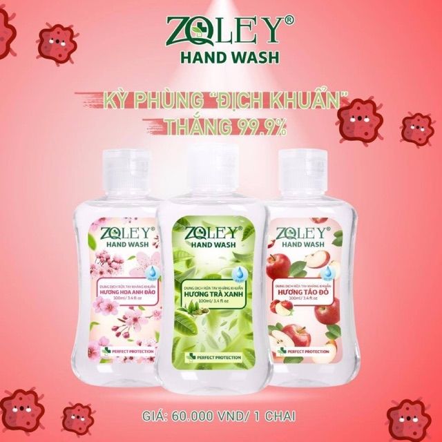 Nước rửa tay khô zoley 100ml