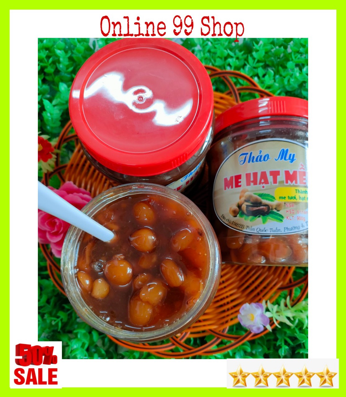 Hủ 900gr Me hạt dẻo Thái Lan tặng kèm đậu phộng