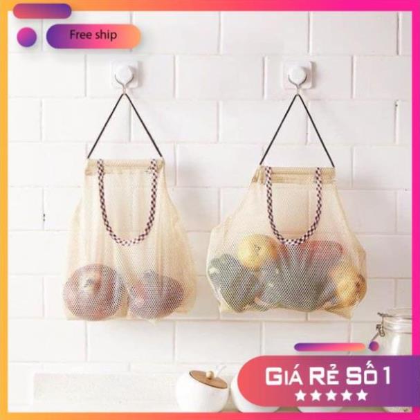 Túi lưới treo tỏi hành khô đa năng