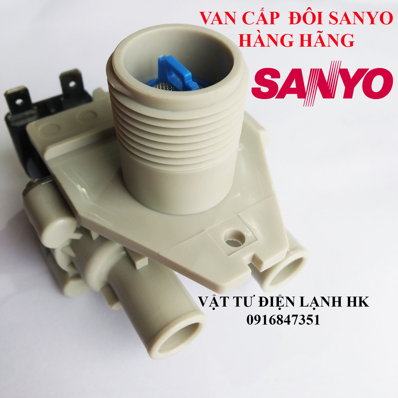 Van cấp nước đôi cho máy giặt Sanyo hàng hãng