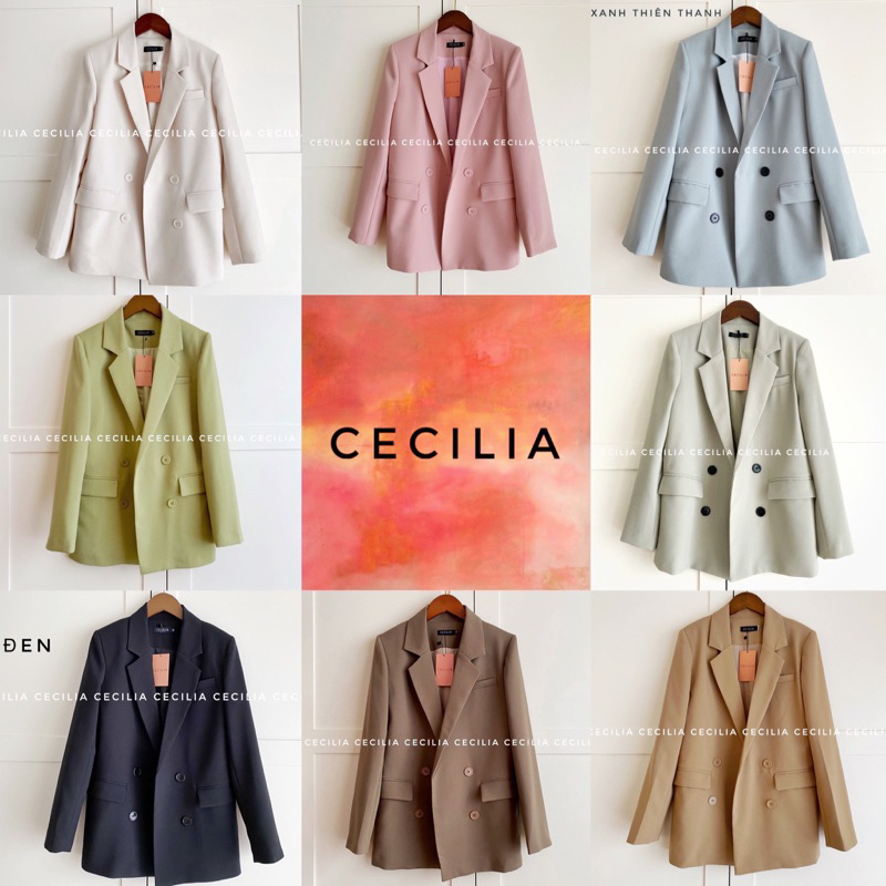 Áo blazer nữ dài tay 2 lớp CECILIA Design thiết kế AZURA