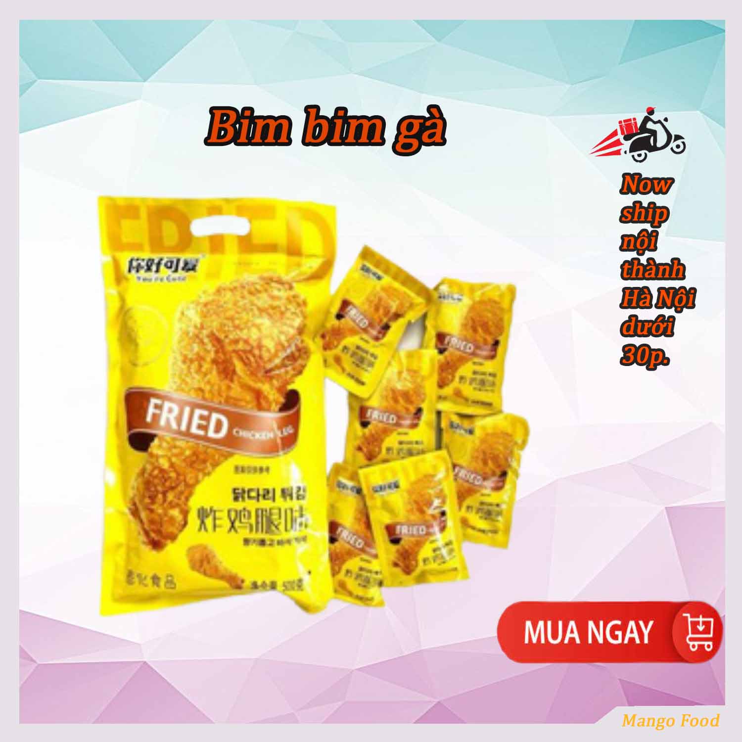 [DATE MỚI TOANH] Bim Bim đùi gà siêu to khổng lồ 500g (20 gói nhỏ)