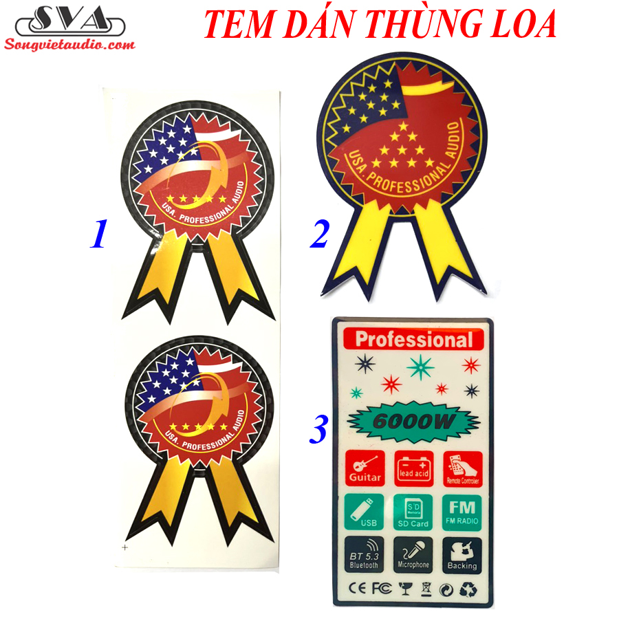 Tem dán thùng loa - cặp