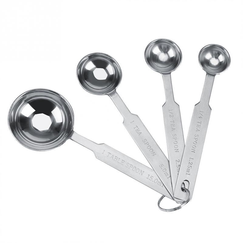 Bộ muỗng đong inox set 4 chiếc