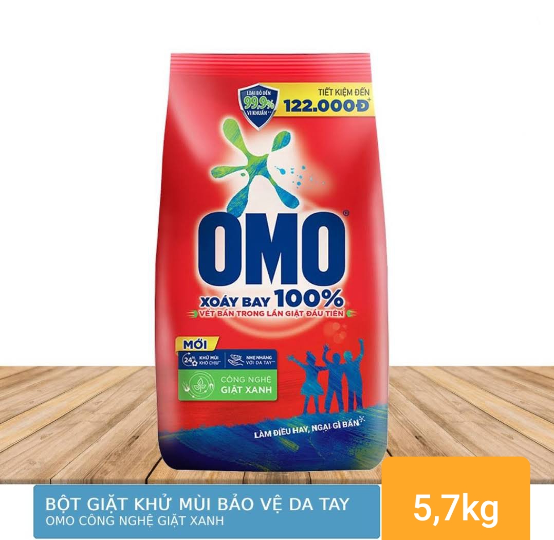 Bột giặt tay omo 5.7kg