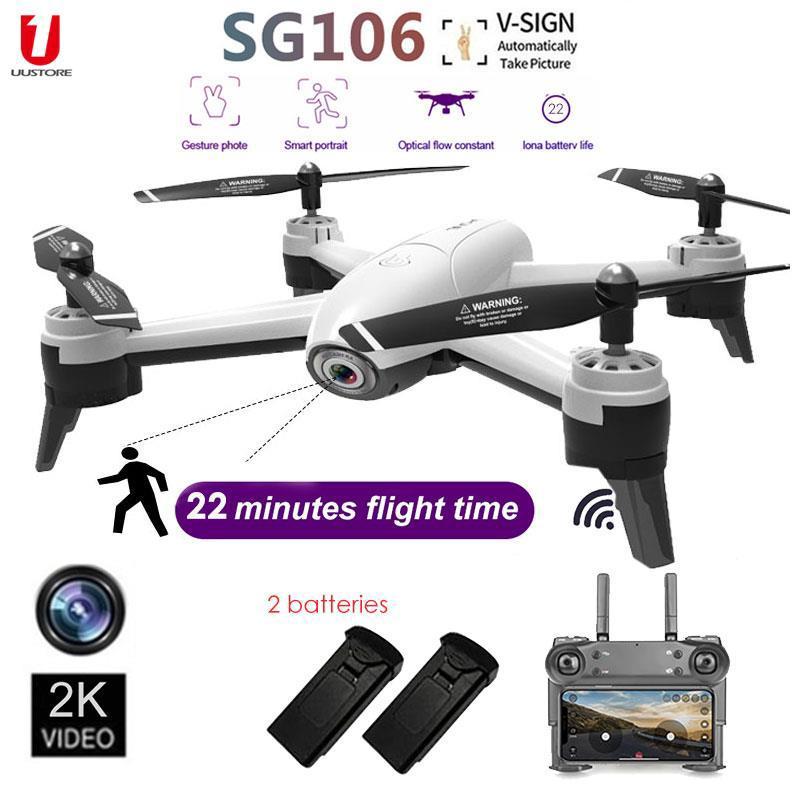 [Bộ 02 pin] [BẢN 2 CAMERA ] Flycam SG106 Thế Hệ Mới BAY 22 PHÚT, Chụp Ảnh Bằng Cử Chỉ, Video HD 720P, Cảm Biến Di Chuyển Theo Bàn Tay, Truyền Hình Ảnh Trực Tiếp Về Điện Thoại