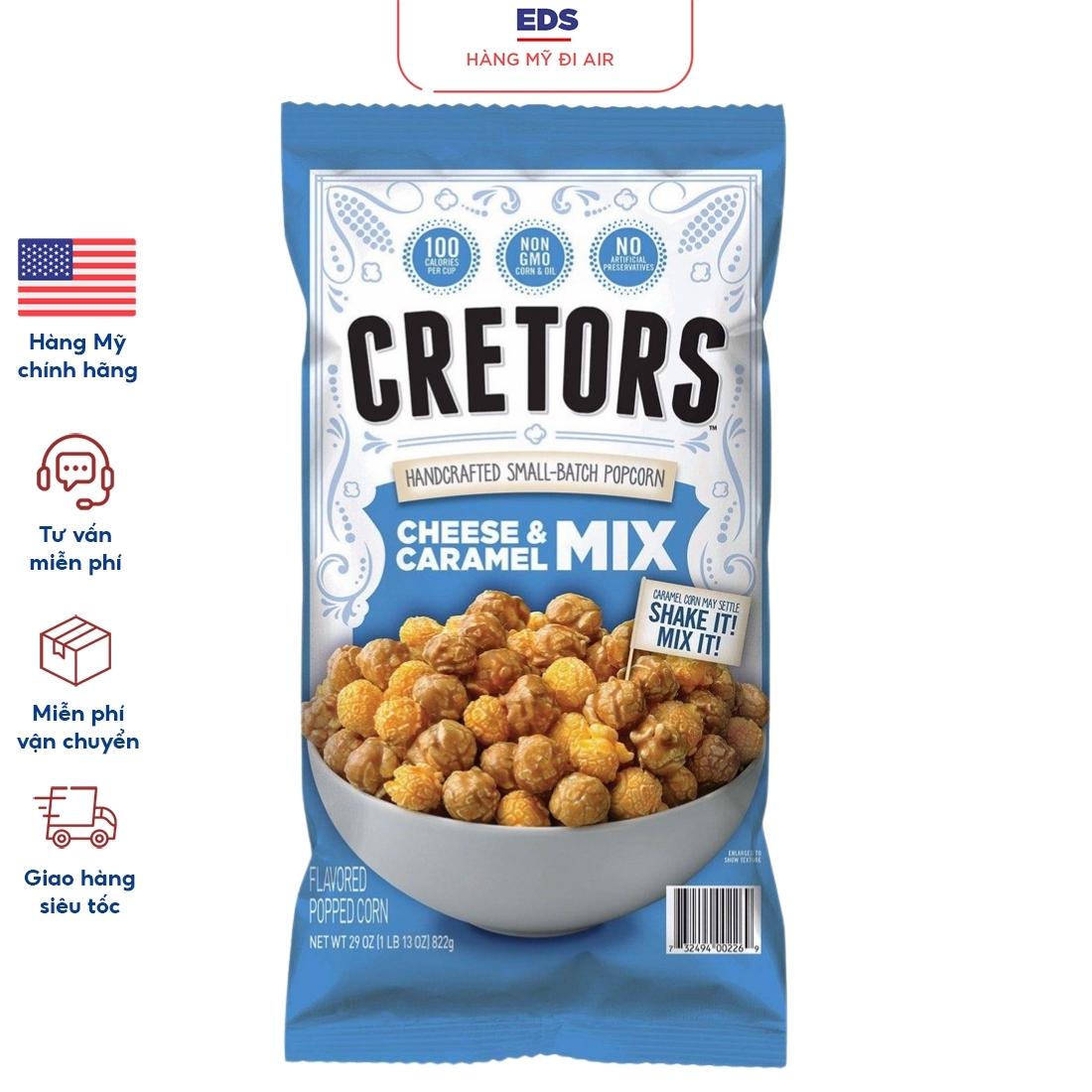 Bánh bắp cretors mix 2 vị caramel và cheese 908gr làm bằng bơ thật và kem tươi date 2024 - eds hàng mỹ