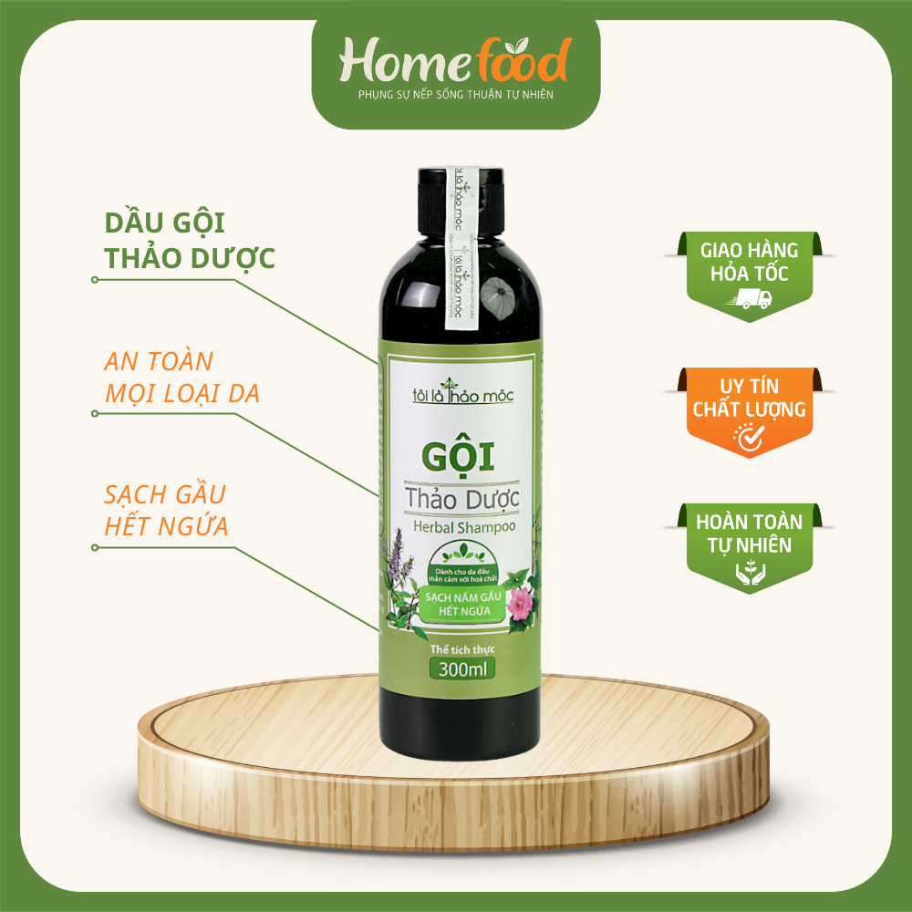 Dầu gội thảo dược Tôi Là Thảo Mộc chai 300ml/ Dầu gội tự nhiên/ Dầu gội không hóa chất