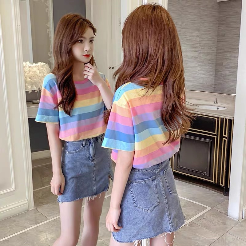 Áo phông bảy sắc cầu vồng xinh quá các tình yêu ơi, màu siêu ngọt luôn