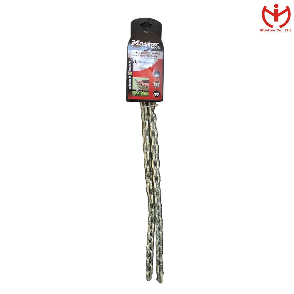 Dây xích thép master lock 8012 eurd dài 1.5m x 6mm - msoft