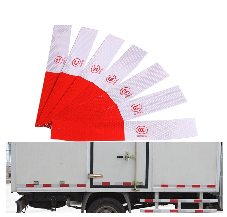 [HCM]Bộ decal cảnh báo phản quang màu đỏ-trắng