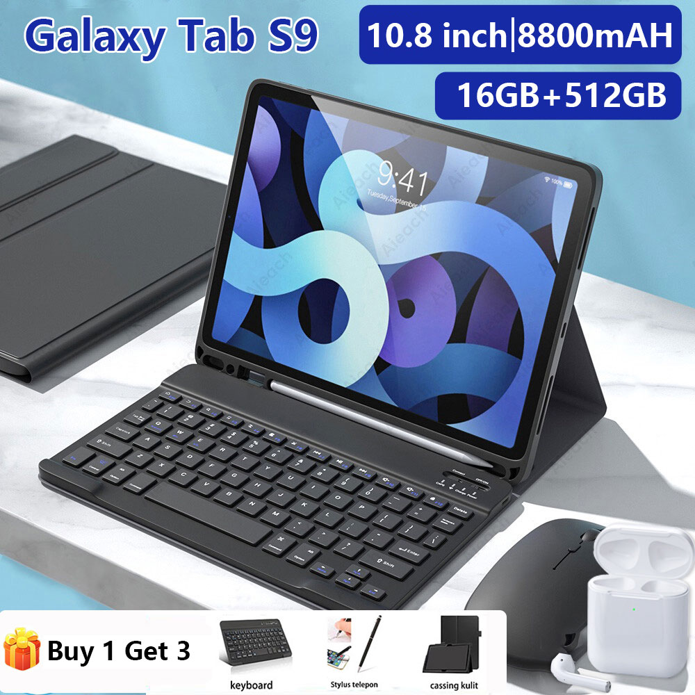 Galaxy Tab S9 máy tính bảng 16GB+512GB Android 12.0 11.6 inch siêu nét máy tính bảng thông minh 8800mAh pin siêu bền 4G/5G WIFI khe cắm thẻ SIM kép cho trẻ em học tập vẽ tranh máy tính bảng giá rẻ