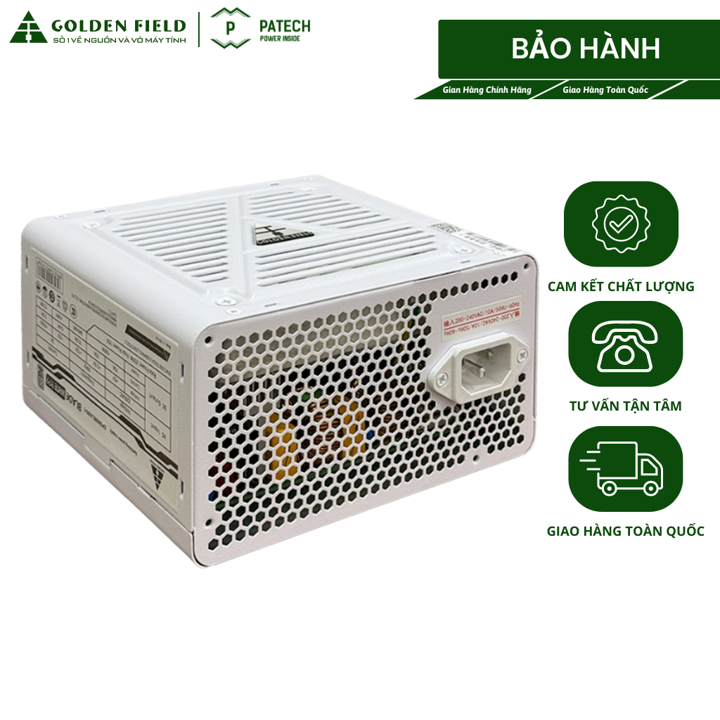 Nguồn Golden Field Chiến Đao 850w White800 Atx 3.1, 80plus Bronze |Patech Electronics Giá 2,145,000 Đồng*Miễn phí vận chuyển