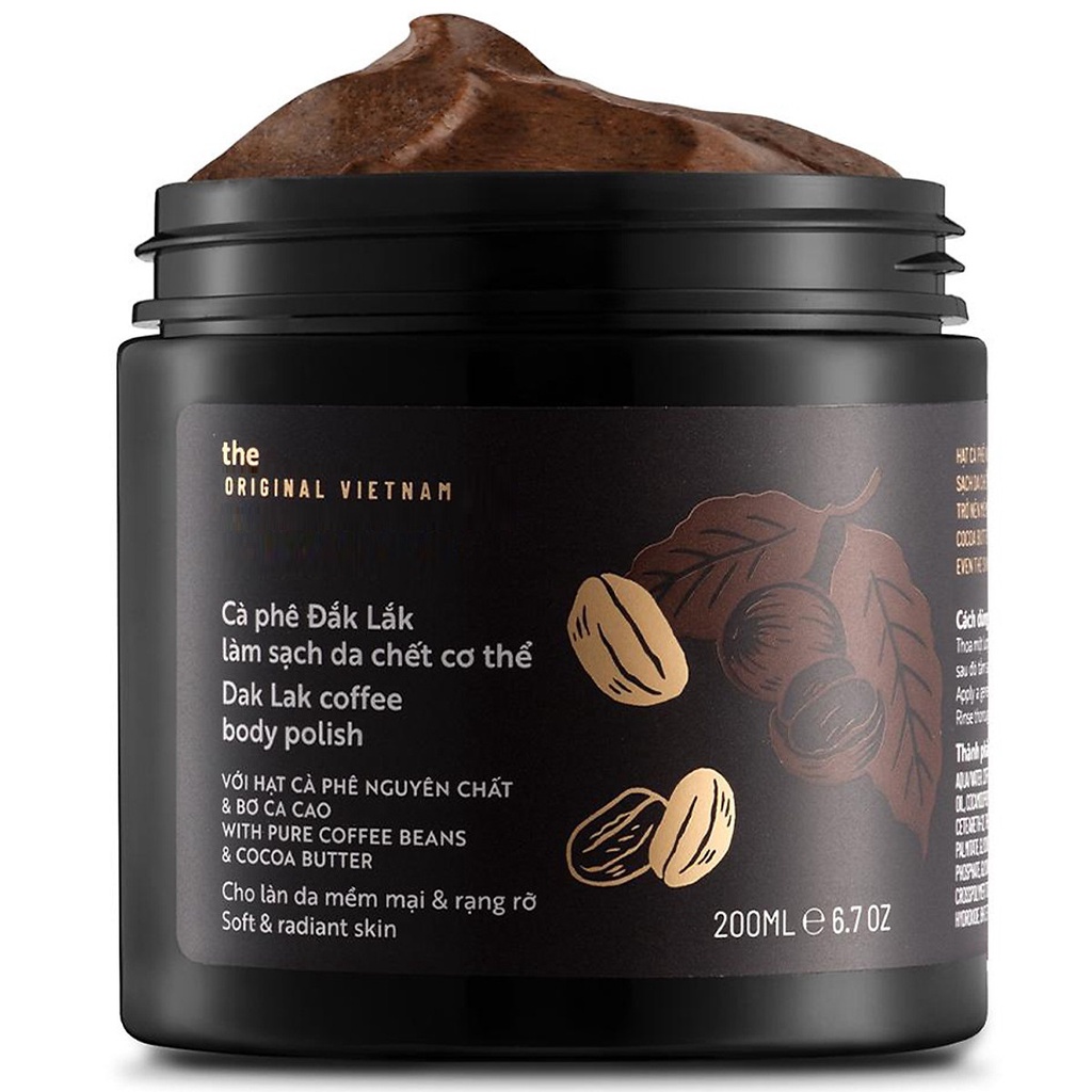 Hộp tẩy da chết cafe 200g