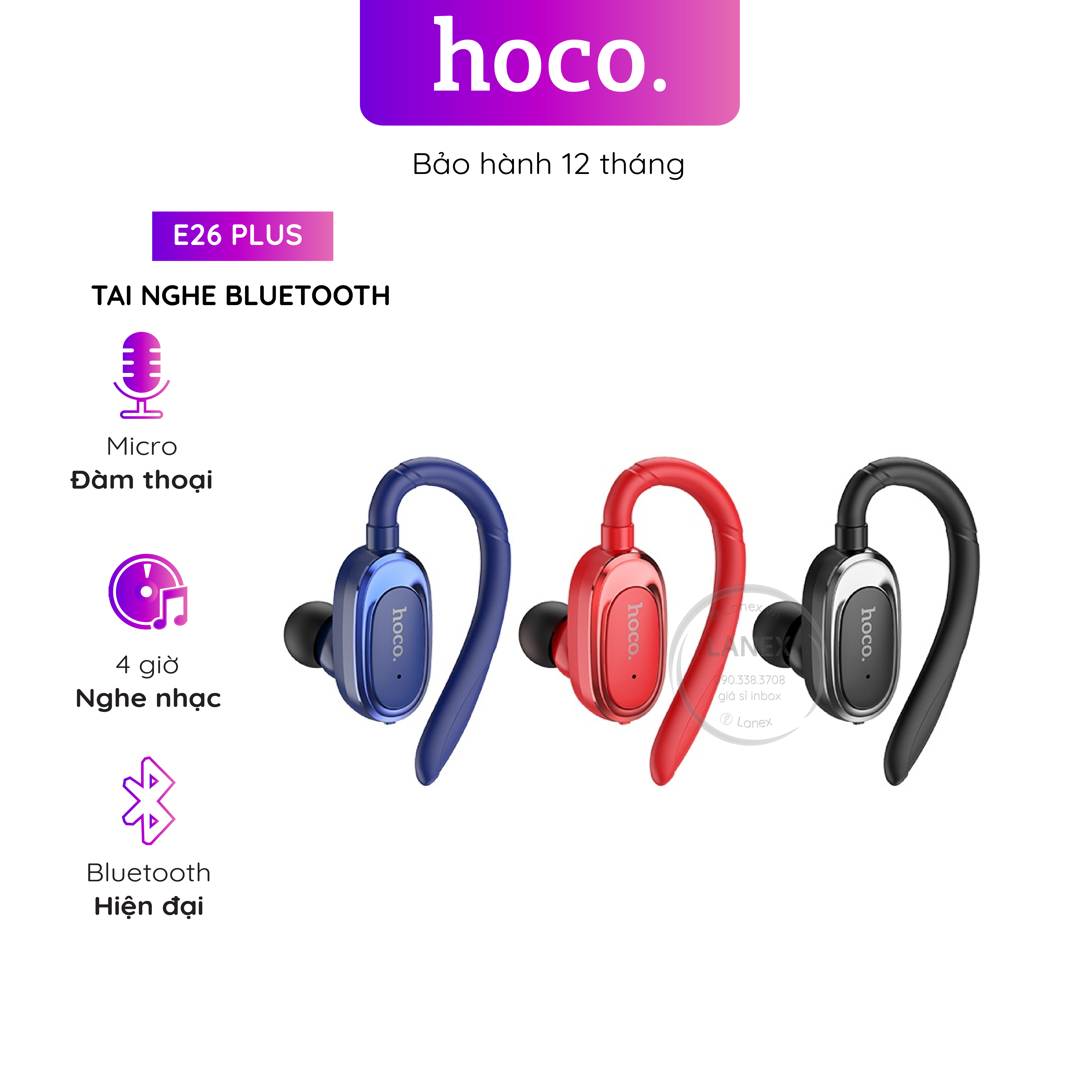 Tai nghe bluetooth hoco e26 plus v5.0