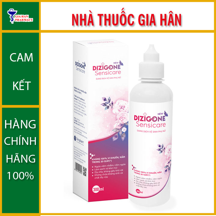 Dung dịch vệ sinh new dizigone sensicare thế hệ mới chai 300ml - gia hân pharmacy