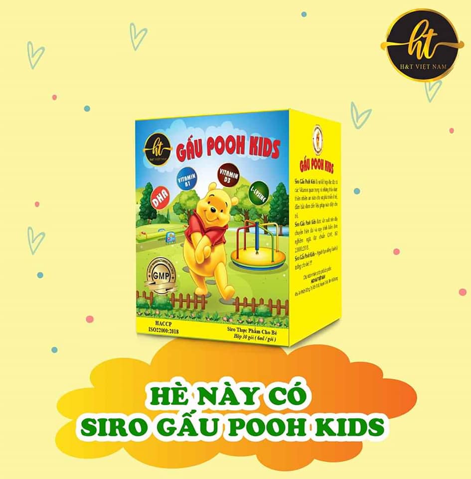 Siro Ăn Ngon Gấu Pooh Kids kích thích trẻ ăn ngon, bé tăng đề kháng,ngủ ngon,tăng cường miễn dịch