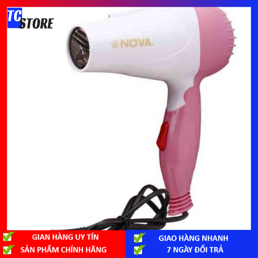 Máy sấy tóc nova mini gấp gọn tiện dụng công suất 1000w bh 1 đổi 1
