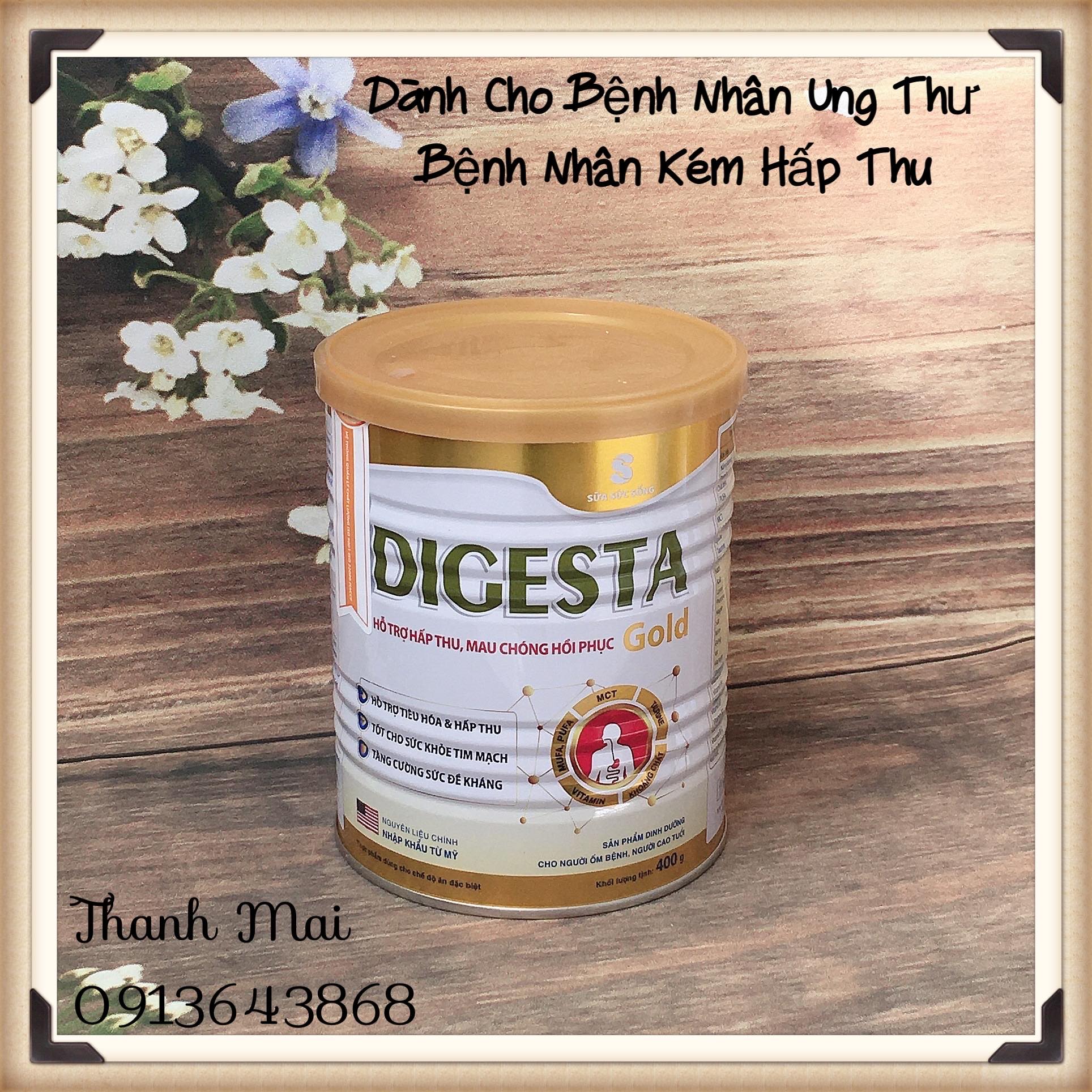 Sữa digesta 400gr dành cho bệnh nhân ung thư, kém hấp thu