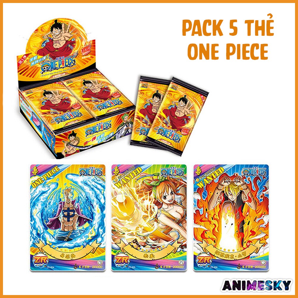 Pack 5 thẻ card nhân phẩm One Piece Wano quốc