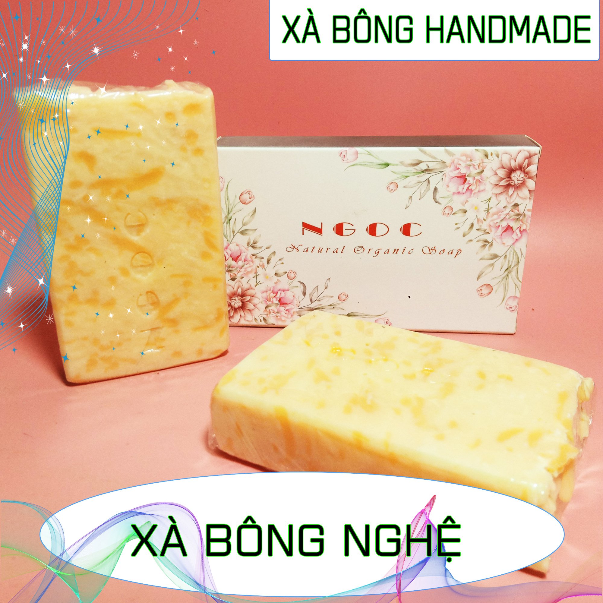 Xà Phòng Nghệ Handmade. Xà phòng ngừa mụn lưng hiệu quả.