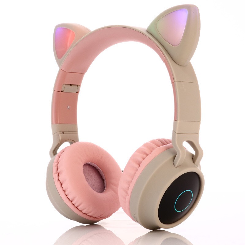 Tai Nghe Mèo Bluetooth, Headphone Tai Mèo Dễ Thương Có Mic,Âm Bass Mạnh Mẽ BT028C